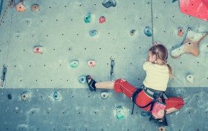 Kids climbing